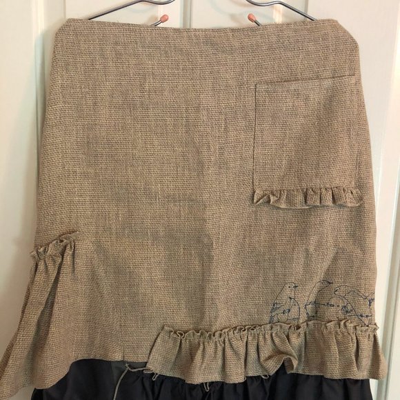 🇨🇦 Vintage Toronto-designed Passenger Pigeon ruffle hem skirt Sz M - Picture 1 of 12